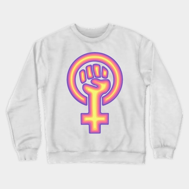 Pastel Colored Feminist Symbol Crewneck Sweatshirt by Slightly Unhinged